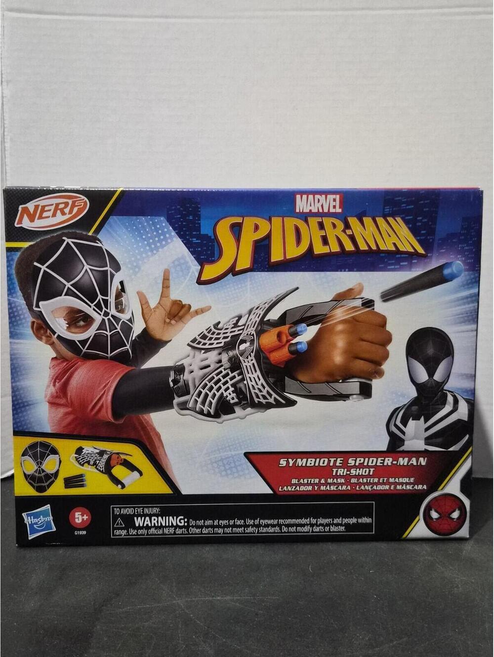 Marvel Spider-Man Symbiote Tri-Shot Blaster & Mask Role Play Gauntlet & Mask